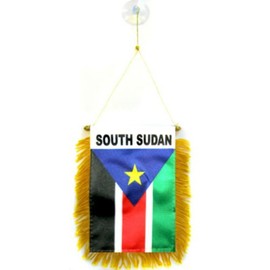 Moon Knives Wholesale lot 3 South Sudan Mini Flag 4''x6'' Window Banner w/suction cup - Party Decorations Supplies For Parades - Prime Outside, Garden, Men Cave Decor Flag