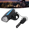 Bike Light with Horn 3 Lighting Modes USB Charging Waterproof