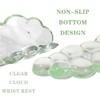 Clear Gel Wrist Rest for Keyboard and Mouse, Green Cloud