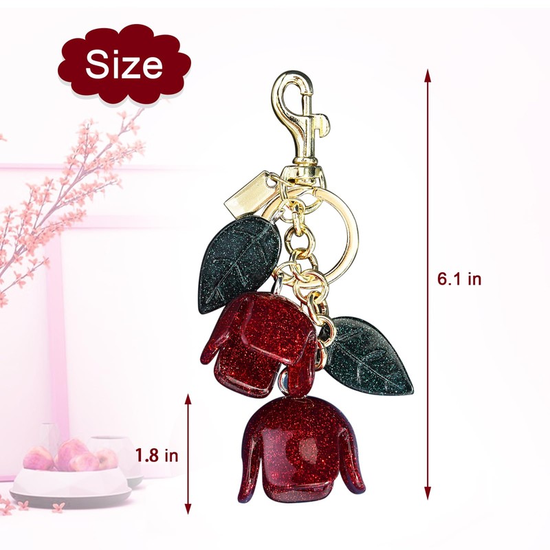 lonmajins Bag Charms for Women,Cute Flowers Purse Keychain,Handbag Charm,Key Chains