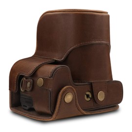 MegaGear MG1675 EVER READY DARK BROWN LEATHER CAMERA CASE COVER FOR NIKON COOLPIX B600
