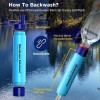 Membrane Solutions Portable Survival Water Filter Straw Purifier Camping Emergency
