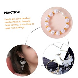 Generic 96Pcs Hypoallergenic Alloy Round Hoop Earrings for Jewelry Making Open Bezel Pendant Frame for DIY Crafts for Summer Festivals and Special Occasions