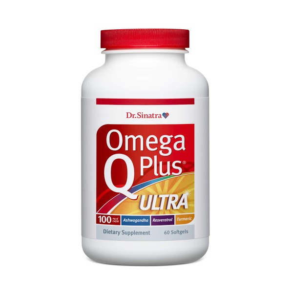 Dr. Sinatra Omega Q Plus Ultra | Advanced, Comprehensive Support for Heart Health & Healthy Aging with Ashwagandha for Stress Relief