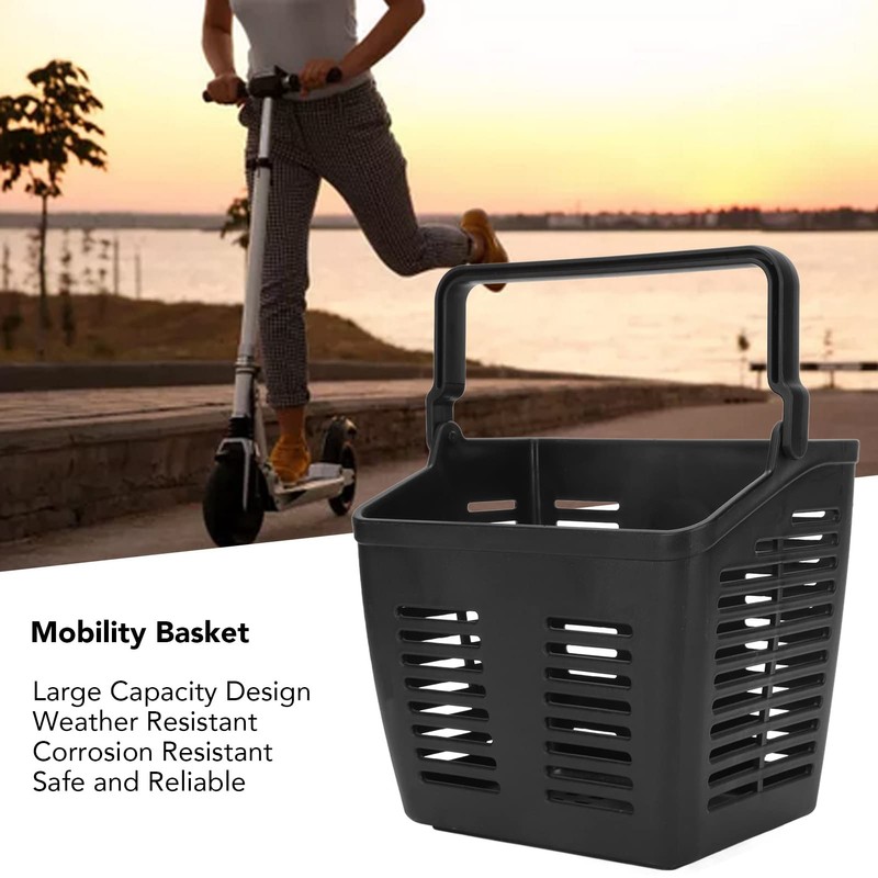 Scooter Basket with Handle,ANGGREK Mobility Scooter Basket Handle Front Basket