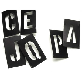 CH Hanson 10190 2inch Plastic Letter and Number 138 Piece Interlocking Stencil Set, Black