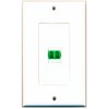 RiteAV 1 Port Fiber LC APC Duplex Wall Plate OVERSIZED