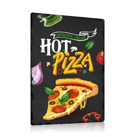 ESFIVHO Pack of 5 Vintage Metal Sign Italy Food 20 x 30 cm - Italian Pizza Pasta Coffee Sign - Wall Decoration Gift for Kitchen Restaurant