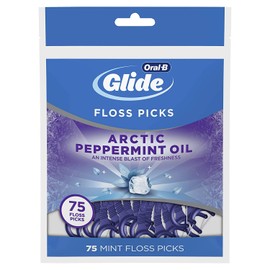 Oral-B Glide 3D White Floss Picks Radiant Mint, Pack of 12