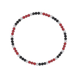 Caiyao Colorful Competitive Ball Beaded Necklace for Women Men Shining Rhinestone Clay Beaded Necklace for Athletic Baseball Players Lovers-18in Style 4