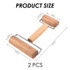 Pack of 2 Rolling Pin, Wooden Rolling Pin with Wheels,
