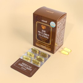 Bewell Cold pressed walnut oil capsules, extra virgin raw walnut oil, 100% walnut oil, 6 bottles / 냉압착 호두오일 캡슐 엑스트라버진 생 호두 기름 유 월넛오일 100% 6통