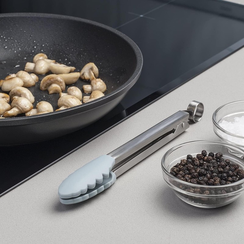 Zeal Silicone Non Stick Kitchen Mini Tongs with Stainless Steel