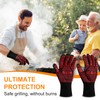 Flintronic Barbecue Gloves, Heat Resistant with 800°C, Fireproof Gloves, Baking