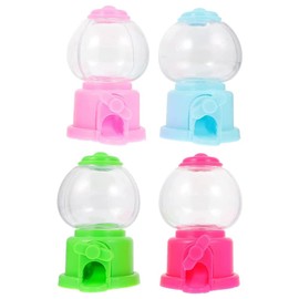 Ksrnsne Gumball Machine Mini Candy Dispenser Part 3.7 Inch Gumball Machines for Kids Gifts (4 Pack)