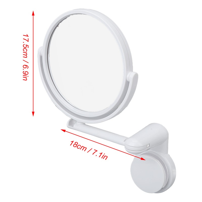 Wall Mount Makeup Mirror 360 Degree Rotation Clear Undistorted Single
