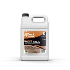 SaverSystems #1 Deck Premium Semi-Transparent Outdoor Wood Stain and Sealer in One - Water Based Wood Stain for Decks, Fences, & Siding - 1 Gallon (Cedar)