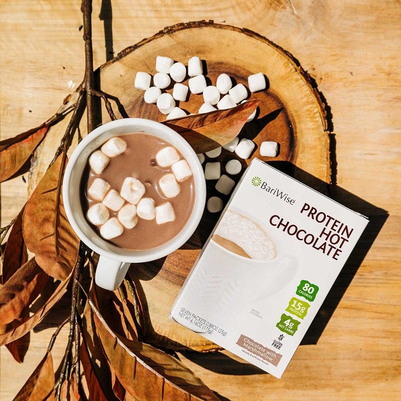 BariWise Protein Hot Chocolate with Marshmallows, Hot Cocoa, Low Sugar,