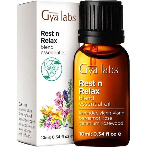 Gya Labs Rest N Relax Essential Oil Blend (0.34 fl oz) - Calming & Relaxing