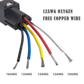 Recoil 2 Pack Automotive 5-Pin 30/40A 12V SPDT Relays with Interlocking Relay Sockets and in-line ATC Fuse Holders (2 Pack)