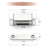 Ravinte 6 Pack Silver Magnetic Door Catch, Brushed Satin Nickel