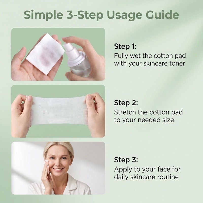 200Pcs Stretchable Makeup Wet Cotton Pads for Face Thin Makeup