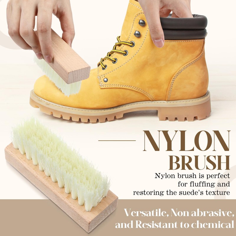 Enhon 5 Piece Suede and Nubuck Cleaning Kit with Brass