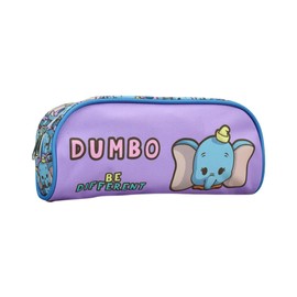 mybagstory Dumbo Pencil Case for Girls Purple Blue Kids School Nursery Primary School Primary School Pencil Case 24.5cm Dumbo Pencil Case 24.5cm Blue/Purple, Dumbo Pencil Case 24.5 cm Blue/Purple,