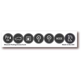 World Graphix 03-14 Maserati  Parking Cruise Control Trunk Matte Black Button Repair Stickers