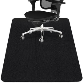 Sycoodeal Office Chair Mat,Computer Gaming Desk Chair Mat for Hard Wood & Tile Floor,Large Anti-Slip Floor Protector Rug,Anti-Slip Home Chair Mat,Easy to Clean,48" X 36" Black