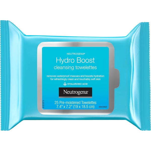 Neutrogena Hydro Boost Facial Cleansing Wipes, 25 Ea, 25count