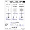 90mm x 25mm Water Seal Slim Shower Trap with 11/2"