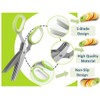 Hitopin 2 x stainless steel kitchen scissors, 5 blades herb