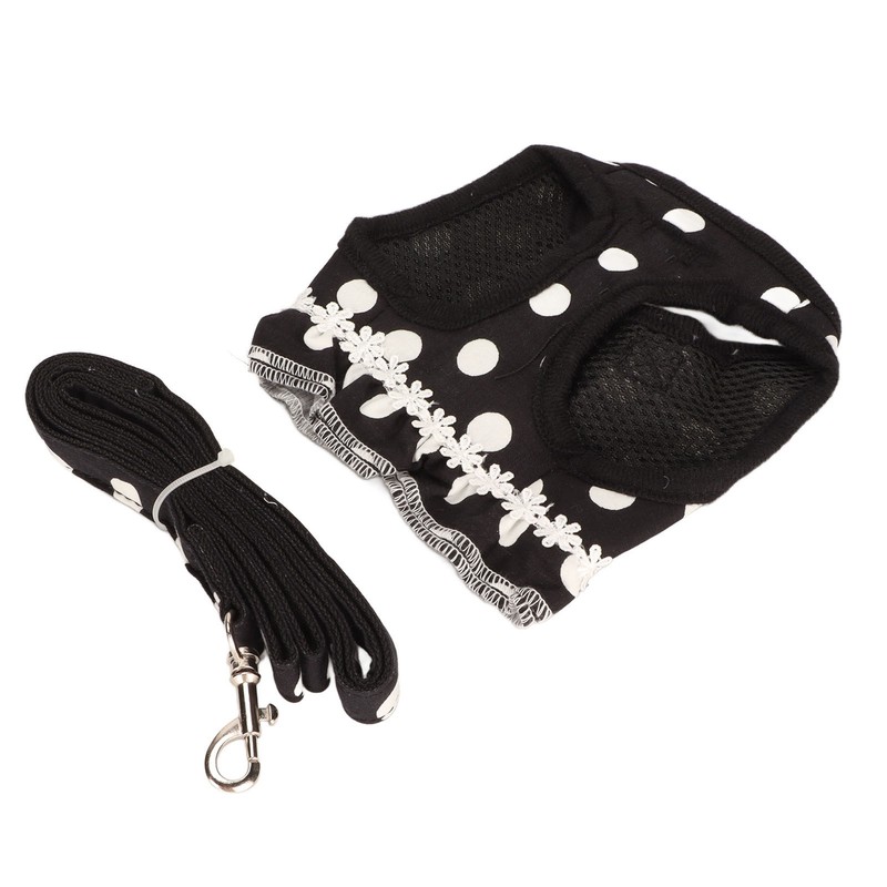 Dog Harness Leash Cute Stylish Polka Dot Pet Vest Traction