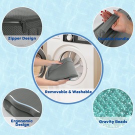 MABOZOO Hot Tub Booster Seat for Adults, Weighted Booster Seat 3D Air Mesh Hot Tub Cushion Quick Dry Hot Tub Accessories Indoor Outdoor (Gray)