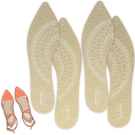 Canmore Fitting Bionic Fascia Insoles Silicone Self-Adhesive Sticker for High Heel Shoes 0.5MM Keep Comfortable,Non-Slip Anti Odor Resistant,Make Your Shoes More Beautiful(Transparent-2 Pair-42)