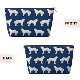 Great Pyrenees Cute Dogs Travel Toiletry Bag for Women and Men, Water-Resistant Purse Zipper Makeup Cosmetic Pouch Bag Travel Organizer Wash Bag for Accessories,Toiletries