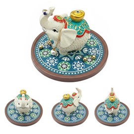 GoodsFilter The Resin Jewelry Stand With Elephant Design And Jewelry Tray Is Suitable For Holding Rings, Necklaces And Small Accessories. It Is A Decorative Piece For The Tabletop.