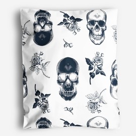 Package Mint Poly Mailers 14 x 19 100 Pack | Waterproof & Tear Resistant Mailing Envelopes for Small Business Supplies | Shipping Bags for Clothes | Cute Shipping Bags for Small Business - Skull Rose