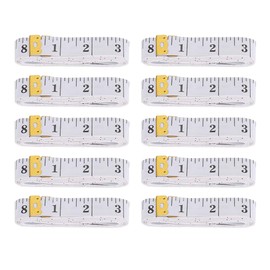 Set 10 Piezas Cinta Metrica Corporal, 300 cm Regla Flexible Doble Cara, Cinta Métrica De Costura Profesional, para Medir El Cuerpo, Sastre, Medición (2.0cm*300cm white)