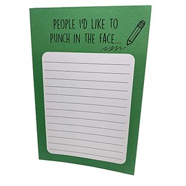 Diabolical People I'd Like To Punch - Funny Notepad