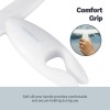 Casabella Clip-On Silicone Shower Squeegee, White - 10" Wide, Sturdy