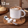 GBHOME 12OZ Stackable Coffee Mugs, Ceramic Coffee Mugs with Texture