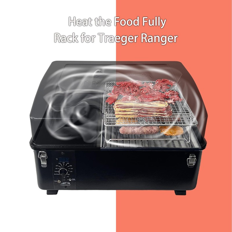 Second Rack for Traeger Ranger, 2 Pack Stainless Steel Smoker