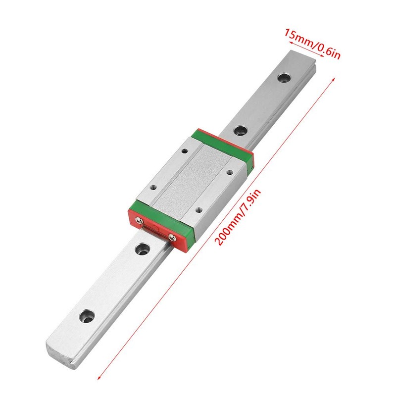 200x15mm Bearing Steel Linear Rail with Sliding Block for Automation