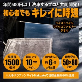 SURPRESS SKIPS Car Wash Towel, Microfiber Cloth Towel, Super Absorbent Cleaning, Wiping Only, Complete with One Wipe, No Border, Tag-free, Scratch-Resistant, Spec Specs, 19.7 x 31.5 inches (50 x 80