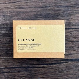 STEEL BUCK - Men's Bar Soap - Handmade, Natural Ingredients, 4.5 oz - Specification: 1 Bars