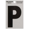 The Hillman Group 840828 3-Inch Letter P Reflective Square-Cut Mylar, Black on Silver