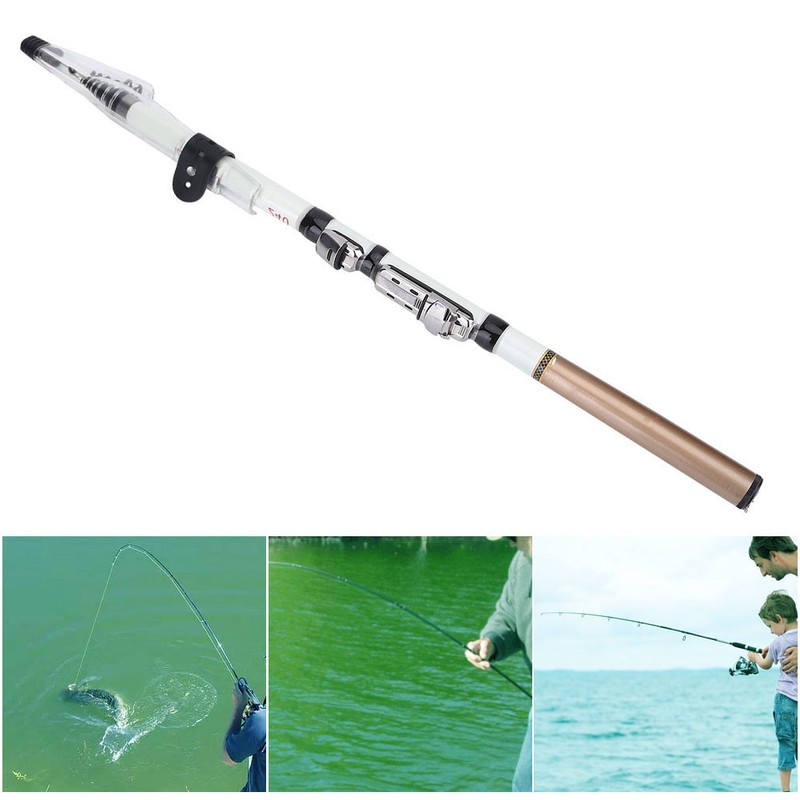 Portable Telescopic Fishing Rod Travel Spinning Fishing Pole Carbon Fiber