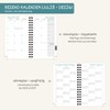BEZEND Calendar 2025 2026 Small Weekly Planner A6, 18-Month Pocket